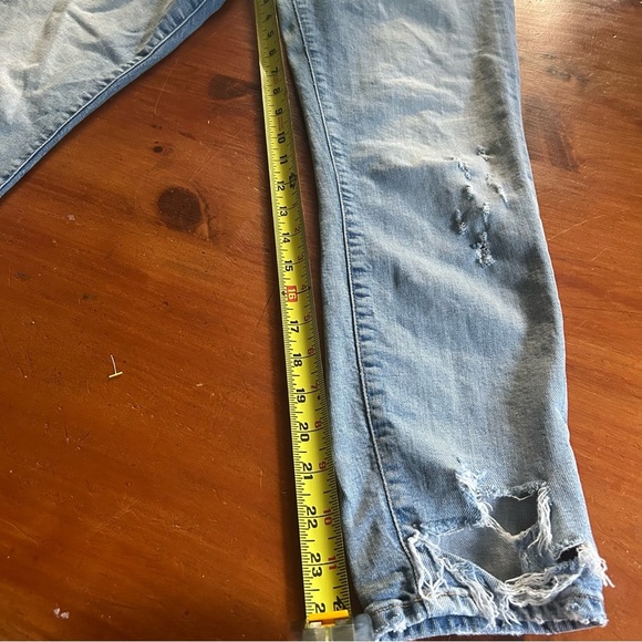 Agolde Sophie Mid-Rise Skinny Crop Jeans, Outsider Wash distressed Size 26 - Picture 12 of 13
